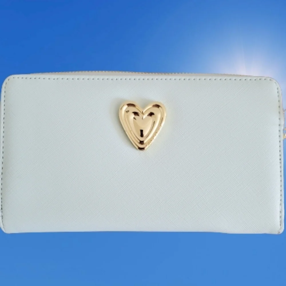 Betsey Johnson zip around wallet/wristlet, blue